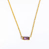 Ladies Twelve Birthstone Zircon Necklace In Titanium Steel With Geometric Pattern And Electroplating Design