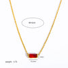 Ladies Twelve Birthstone Zircon Necklace In Titanium Steel With Geometric Pattern And Electroplating Design