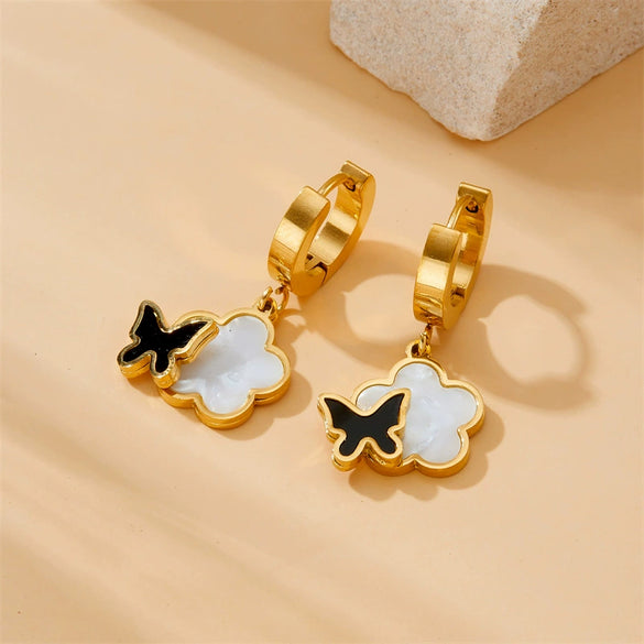 Ladies Vintage Goldplated Stainless Steel Jewelry Set With Plants And Flowers Pattern And Electroplating Process Include Earrings Necklaces And Bracelets
