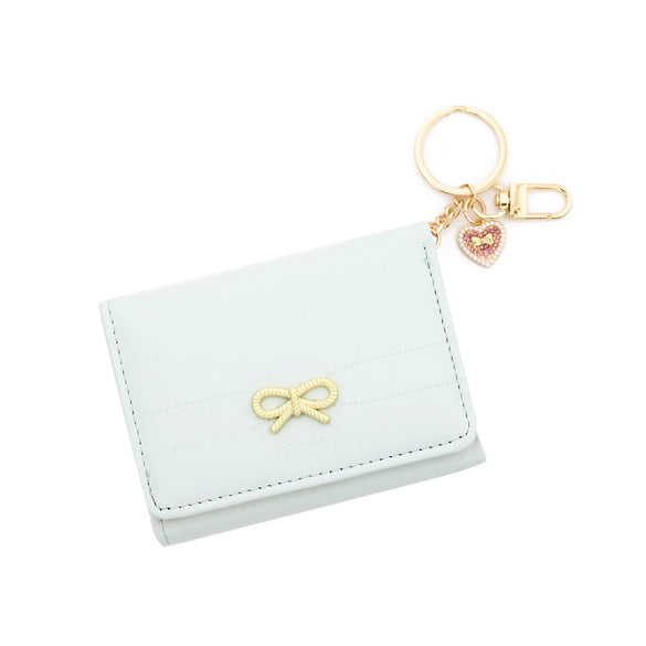 Ladies Wallet Pu Solid Color Heart Style