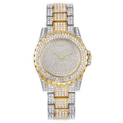 Ladies Watch Alloy Steel Strip Round Dial Fashion Quartz Watch