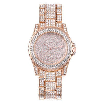 Ladies Watch Alloy Steel Strip Round Dial Fashion Quartz Watch