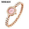 Ladies Watch Mermaid Bracelet Quartz Watch Alloy Stainless Steel Mineral Tempered Glass Waterproof