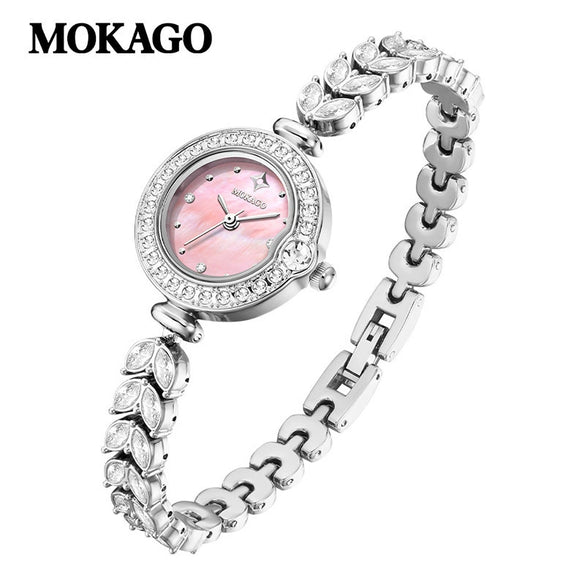 Ladies Watch Mermaid Bracelet Quartz Watch Alloy Stainless Steel Mineral Tempered Glass Waterproof