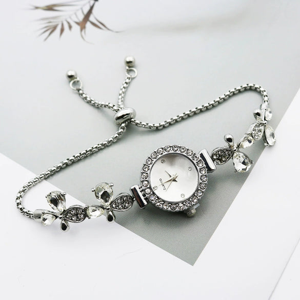Ladies Watch Stainless Steel Alloy Round Dial Leisure Style