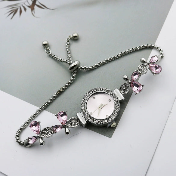 Ladies Watch Stainless Steel Alloy Round Dial Leisure Style