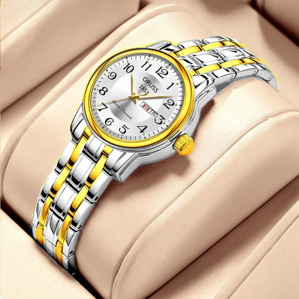 Ladies Watch Steel Round Dial Leisure Style