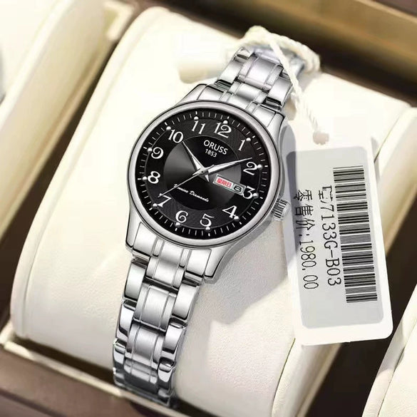 Ladies Watch Steel Round Dial Leisure Style