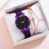 Ladies Watch Titanium Metal Magnet Buckle Glass Case Alloy Strap Round Dial Leisure Style