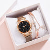 Ladies Watch Titanium Metal Magnet Buckle Glass Case Alloy Strap Round Dial Leisure Style