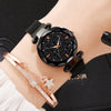 Ladies Watch Titanium Metal Magnet Buckle Glass Case Alloy Strap Round Dial Leisure Style