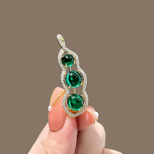 Ladies Zinc Alloy Flower Design Electroplated Pea Brooch Exquisite Sweater Accessory