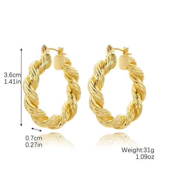 Ladies Zinc Alloy Geometric Style Electroplated Earrings With Flower And Drop Shape Pattern
