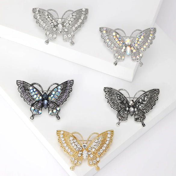 Lady Animal Alloy Inlay Artificial Diamond Women'S Brooches