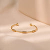 Lady C Shape Brass 18k Gold Plated Bangle In Bulk