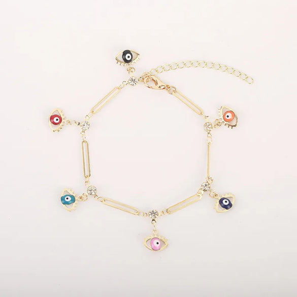 Lady Devil'S Eye Star Copper Plating Bracelets