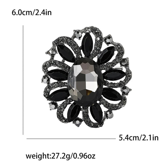 Lady Flower Alloy Inlay Artificial Gemstones Women'S Brooches