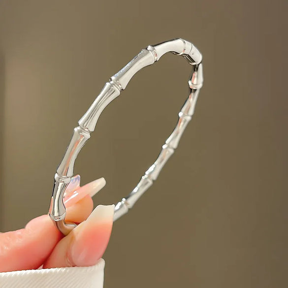 Lady Four Leaf Clover Titanium Steel Bangle In Bulk