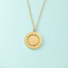 Lady Round Stainless Steel Pendant Necklace In Bulk