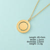 Wholesale Jewelry Round Customization Laser Engraving Stainless Steel 18K Gold Plated Pendant Necklace