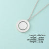 Wholesale Jewelry Round Customization Laser Engraving Stainless Steel 18K Gold Plated Pendant Necklace