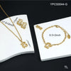Wholesale Jewelry Lady Round 304 Stainless Steel 18K Gold Plated Plating Earrings Necklace