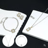 Wholesale Jewelry Lady Round 304 Stainless Steel 18K Gold Plated Plating Earrings Necklace