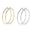 1 Pair Lady Round Plating Stainless Steel Earrings
