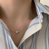 Lady Simple Style Geometric Freshwater Pearl Sterling Silver Necklace In Bulk