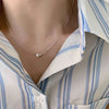 Lady Simple Style Geometric Freshwater Pearl Sterling Silver Necklace In Bulk