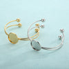 Lady Solid Color Stainless Steel 18K Gold Plated Cuff Bracelets In Bulk