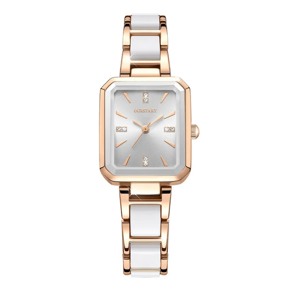 Lady Square Single Folding Buckle Quartz Women'S Watches