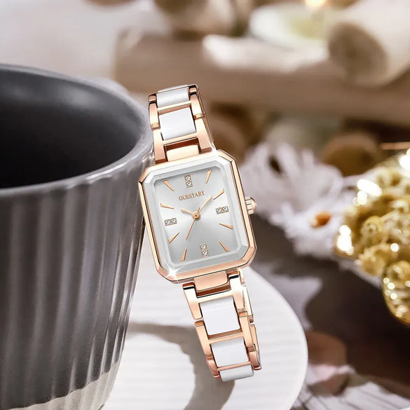 Lady Square Single Folding Buckle Quartz Women'S Watches