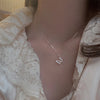 Lady Sweet Heart Shape Flower Fish Tail Imitation Pearl Alloy Inlay Rhinestones Women'S Necklace