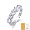 Ladylike Elegant Inlaid Ring S925 Silver Moissanite Geometric Style