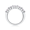 Ladylike Elegant Inlaid Ring S925 Silver Moissanite Geometric Style