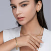 Ladylike Elegant Moissanite 925 Sterling Silver Nonfading Bracelet For Women