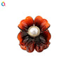 Large Acrylic Floral Pearl Hair Claw Clip For Women Handmade Pastoral Style Hairpin With Elegant Flower Design