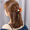 Large Acrylic Floral Pearl Hair Claw Clip For Women Handmade Pastoral Style Hairpin With Elegant Flower Design
