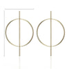 Large Earrings Circle Hollow Simple Long Earrings Exaggerated Earrings  Fashion Jewelry  Sales