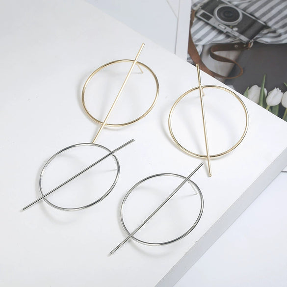 Large Earrings Circle Hollow Simple Long Earrings Exaggerated Earrings  Fashion Jewelry  Sales