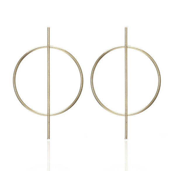 Large Earrings Circle Hollow Simple Long Earrings Exaggerated Earrings  Fashion Jewelry  Sales