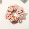 Large Floral Fabric Scrunchie Hair Tie For Women Handmade Ponytail Hair Accessory