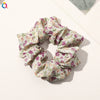 Large Floral Fabric Scrunchie Hair Tie For Women Handmade Ponytail Hair Accessory