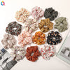 Large Floral Fabric Scrunchie Hair Tie For Women Handmade Ponytail Hair Accessory