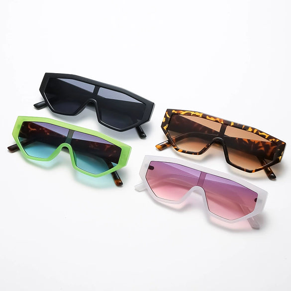Large Frame Trendy One Piece Ins Style Sunglasses For Women And Men