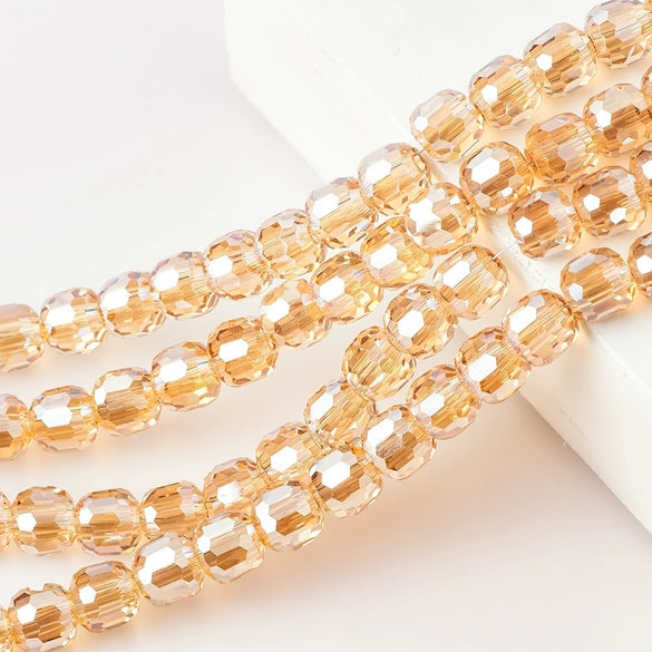 Large Hole Crystal Beads Electroplated Glass Beads For Diy Bead Curtains Earrings And Hair Accessories
