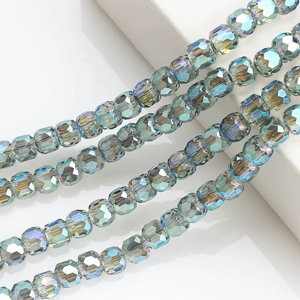 Large Hole Crystal Beads Electroplated Glass Beads For Diy Bead Curtains Earrings And Hair Accessories