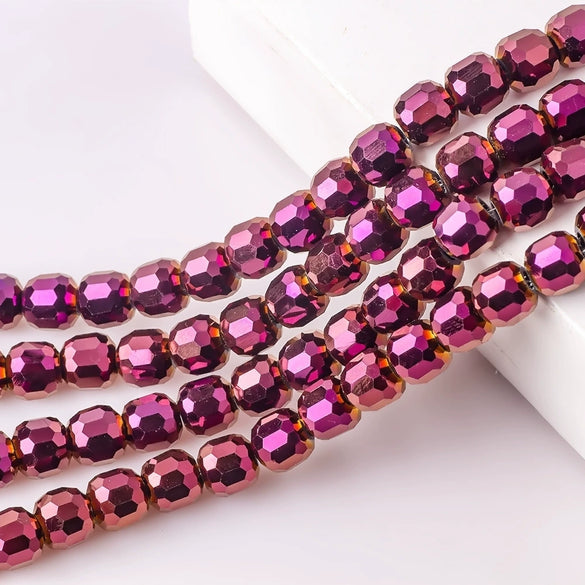 Large Hole Crystal Beads Electroplated Glass Beads For Diy Bead Curtains Earrings And Hair Accessories