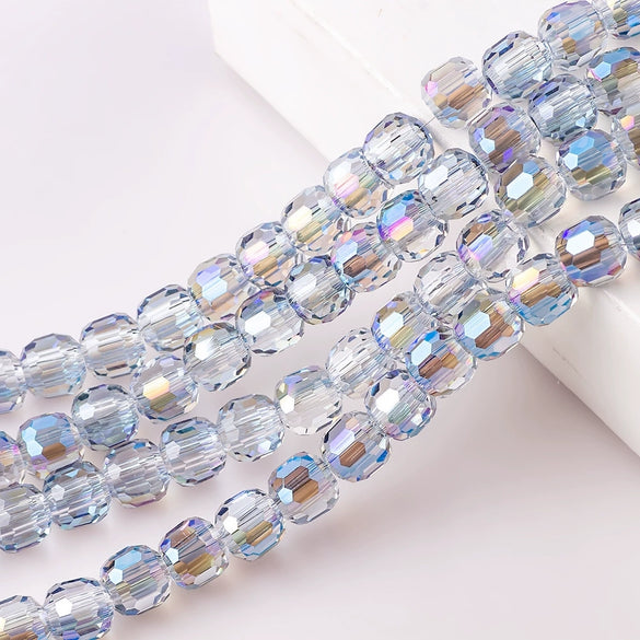 Large Hole Crystal Beads Electroplated Glass Beads For Diy Bead Curtains Earrings And Hair Accessories